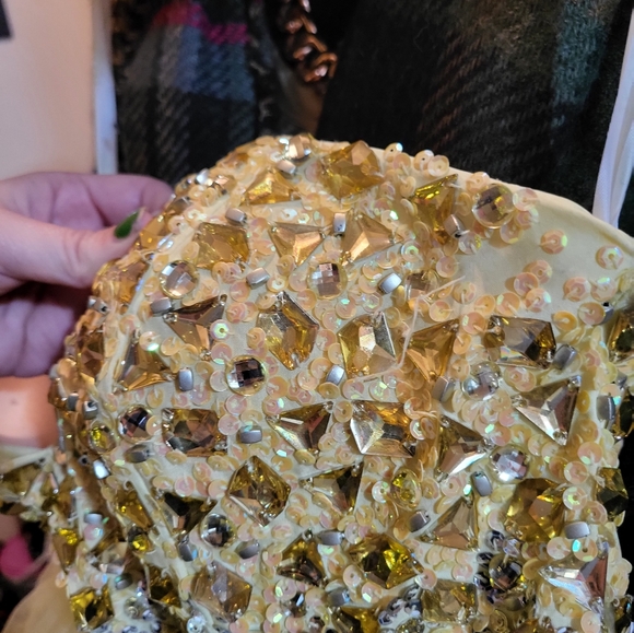 Terani Couture Yellow/Gold Prom Dress - Picture 6 of 14